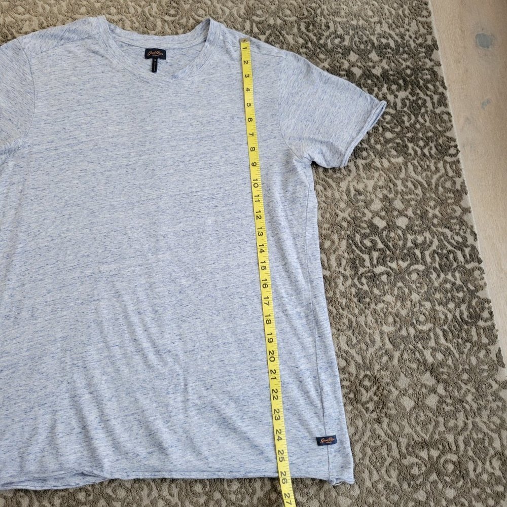 Good Man Brand Short Sleeve T-Shirt-Light Grey with V-Neck - Picture 6 of 7